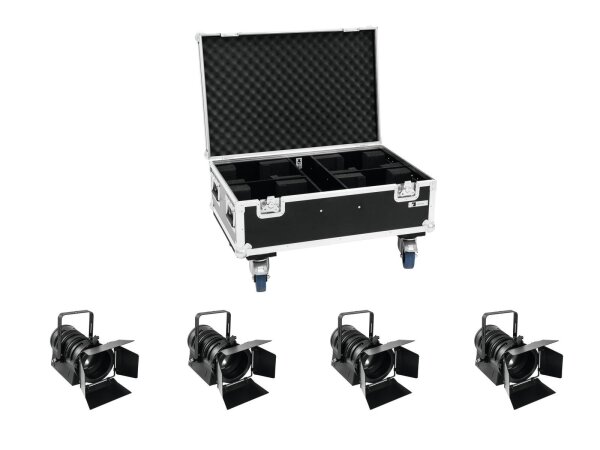 EUROLITE Set 4x LED THA-40PC sw + Case