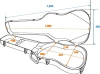 DIMAVERY ABS Case for electric-guitar