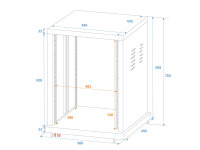 ROADINGER Stahl-Rack SR-19, 14HE