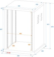 ROADINGER Steel Rack SR-19, 18U