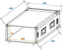 ROADINGER Verstärkerrack PR-2ST, 4HE, 57cm tief