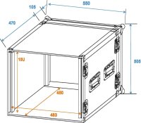 ROADINGER Amplifier Rack PR-2, 10U, 47cm deep