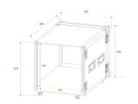 ROADINGER Amplifier Rack PR-2, 14U, 47cm with wheels