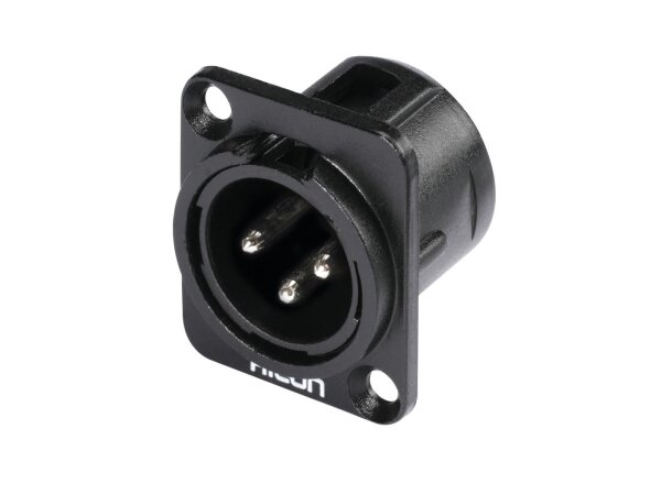 HICON XLR mounting plug 3-pin HI-X3DM-M