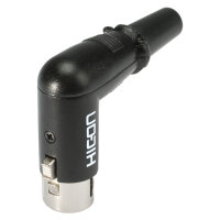 HICON XLR, 3-pole , metal-, Soldering-female connector,...