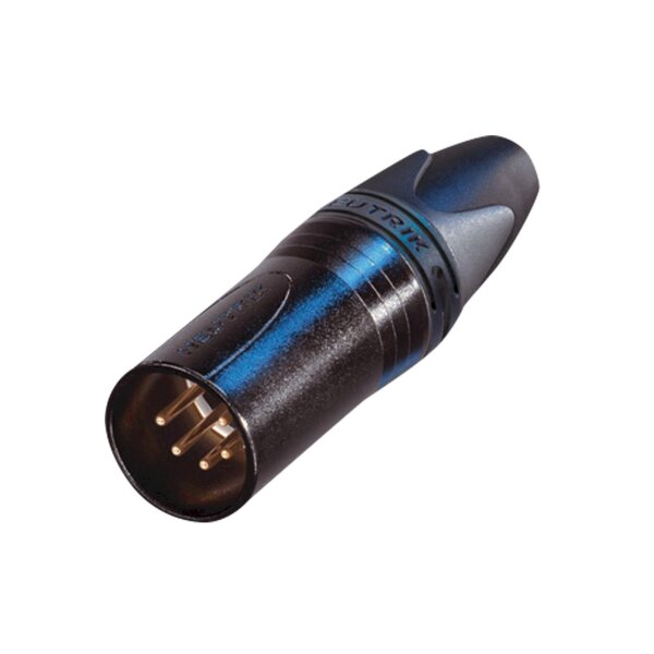 Neutrik XLR 5P Connector - male - Neutrik XX Schwarzes Gehäuse mit Silberkontakten