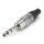 HICON jack (6,3mm)  3-pole Cap: plastic-male connector, straight, nickel