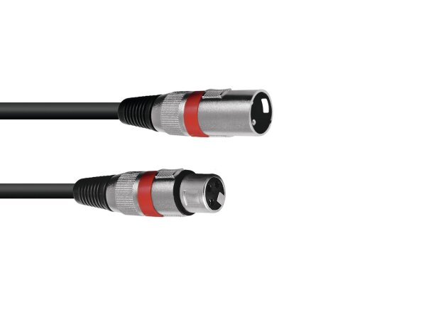 OMNITRONIC XLR Cable 3-pin 7.5m bk/rd