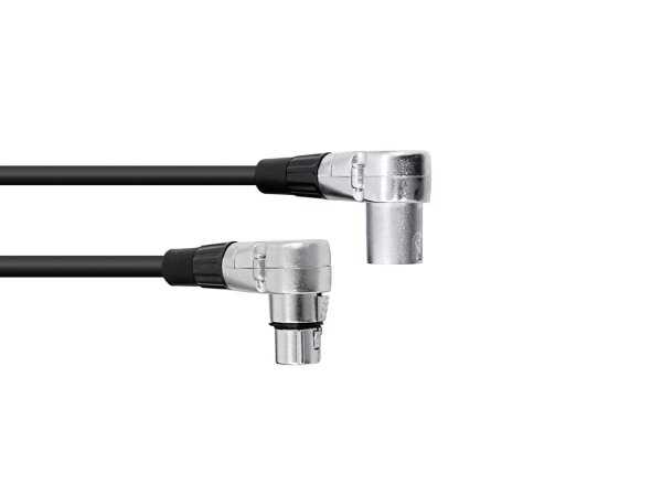 OMNITRONIC XLR cable 3pin 3m 90° bk