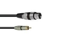 OMNITRONIC Adapter Cable XLR(F)/RCA(M) 0.2m bk