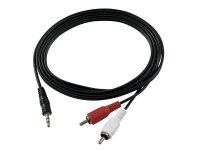 OMNITRONIC Adaptercable 3.5 Jack/2xRCA 1.5m bk