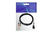 OMNITRONIC Adapter Cable 2xJack/2xRCA 3m bk