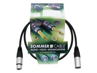 SOMMER CABLE XLR Kabel 3pol 0,5m sw Neutrik