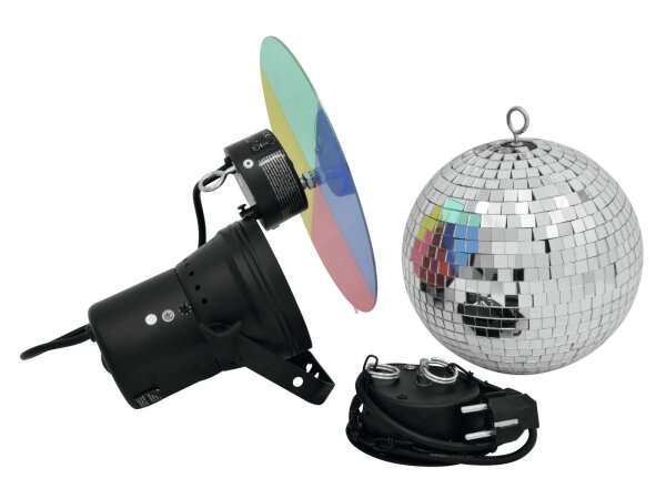 EUROLITE Mirror Ball Set 20cm with Pinspot