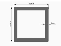 EUROLITE Leer-Rohr 10x10mm türkis 2m