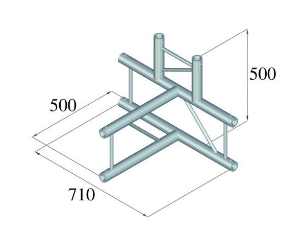 ALUTRUSS BILOCK BQ2-PAT42V 4-way T-Piece