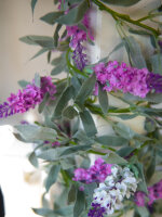 EUROPALMS Flowering Garland, artificial, pink,180cm