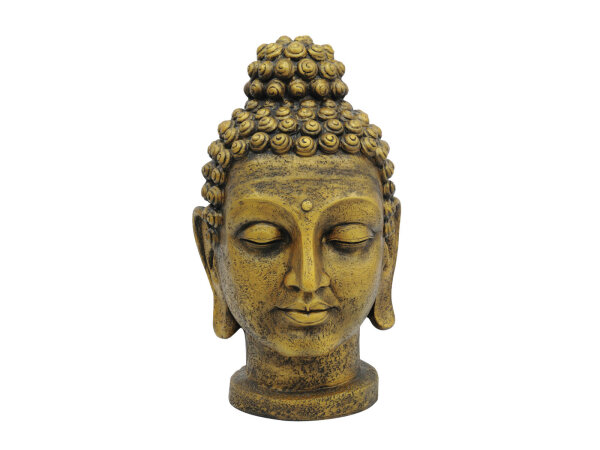 EUROPALMS Head of Buddha, antique-gold, 75cm
