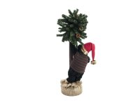 EUROPALMS Christmas bear, with fir, 105cm