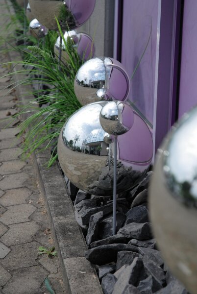 EUROPALMS Deco Ball 10cm, silver 4x