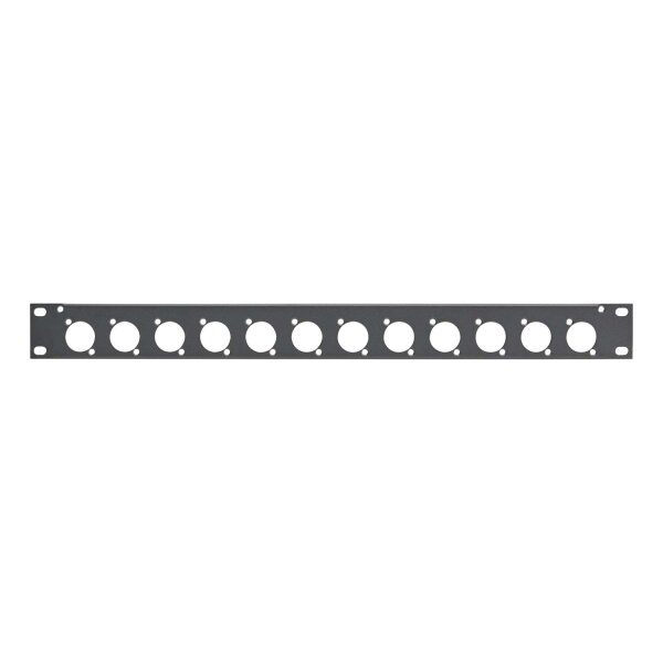 Adam Hall 19" Parts 872213 - 19" U-Rackblende 1 HE für 12 XLR Buchsen