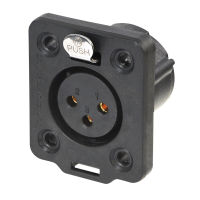 Neutrik XLR 3P Chassis - female TOP Gold contacts - black...