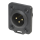 Neutrik XLR 3P Chassis male TOP Goldkontakte - schwarzes Gehäuse