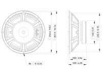 LAVOCE WSF102.00 10" Woofer, Ferrite, Magnet Steel Basket Driver