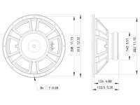 LAVOCE WSF122.02 12" Woofer Ferrite Magnet Steel Basket Driver