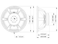 LAVOCE SAF184.04 18" Subwoofer Ferrite, Magnet Aluminium Basket Driver