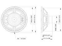 LAVOCE WSN102.00 Neodym-Woofer, 10 Zoll, Stahlkorb