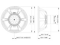 LAVOCE SAN184.03 18 Zoll  Subwoofer, Neodym, Alukorb