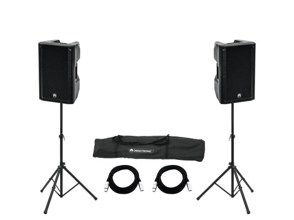 OMNITRONIC Set 2x XKB-212A + Speaker Stand MOVE MK2