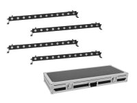 EUROLITE Set 4x LED BAR-12 QCL RGBW Bar + Case