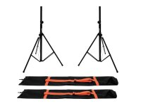 OMNITRONIC Set 2x BS-2 EU Loudspeaker Stand + 2x Carrying...