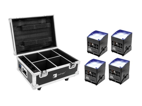 EUROLITE Set 4x AKKU IP UP-4 QCL Spot QuickDMX + Case with charging function