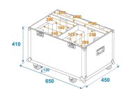 ROADINGER Flightcase 2x LED TMH-75