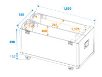 ROADINGER Flightcase 2x LCD ZL65