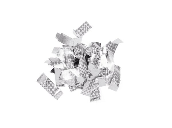 TCM FX Metallic Confetti rectangular 55x18mm, silver, laser effect, 1kg