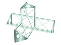 DECOTRUSS SAC-44 corner 4-way r+h silver