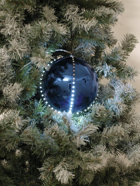 EUROPALMS LED Snowball 8cm, dark blue 5x