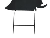 EUROPALMS Silhouette Metal Witch with Broom, 150cm