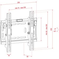 Showgear PLB2342 TV Wall Mount für 23" bis...