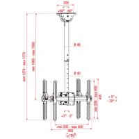 Showgear CLB3255LD TV Ceiling Mount Long Double Sided...