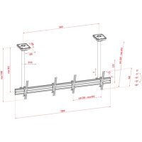 Showgear PCM4555S-2 Dual Screen Ceiling Mount Short...