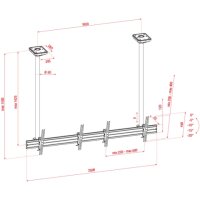 Showgear PCM4555L-2 Dual Screen Ceiling Mount Long...