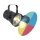 Showtec Par 36 with Pinspot Colour Changer Set Parcan Pinspot with 30 W bulb, colour wheel and motor