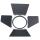Showtec Barndoor for Parcan 64 Black four-leaves aluminium barndoor