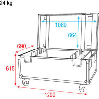 Showtec Case for 8x Sunstrip LED Premium Line - mit Fach für Zubehör