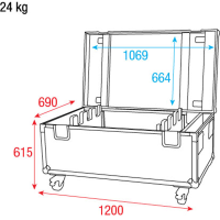 Showtec Case for 8x Sunstrip LED Premium Line - with accessory compartment